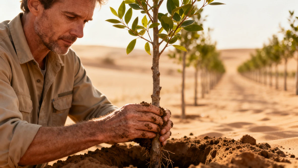So stoppt China die Ausbreitung einer riesigen Wüste mit 600.000 Bäumen